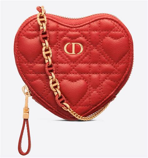 dior heart pouch with chain|dior caro heart bag.